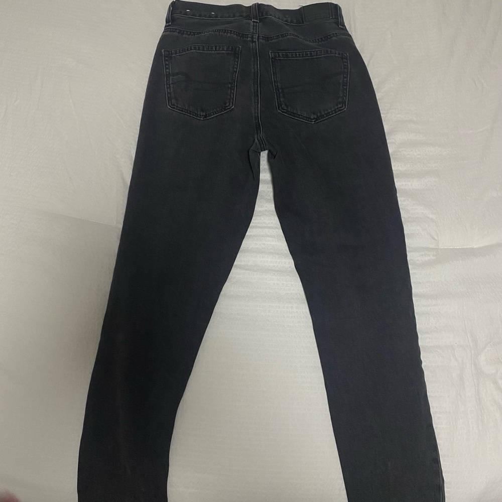 Black American eagle mom jeans